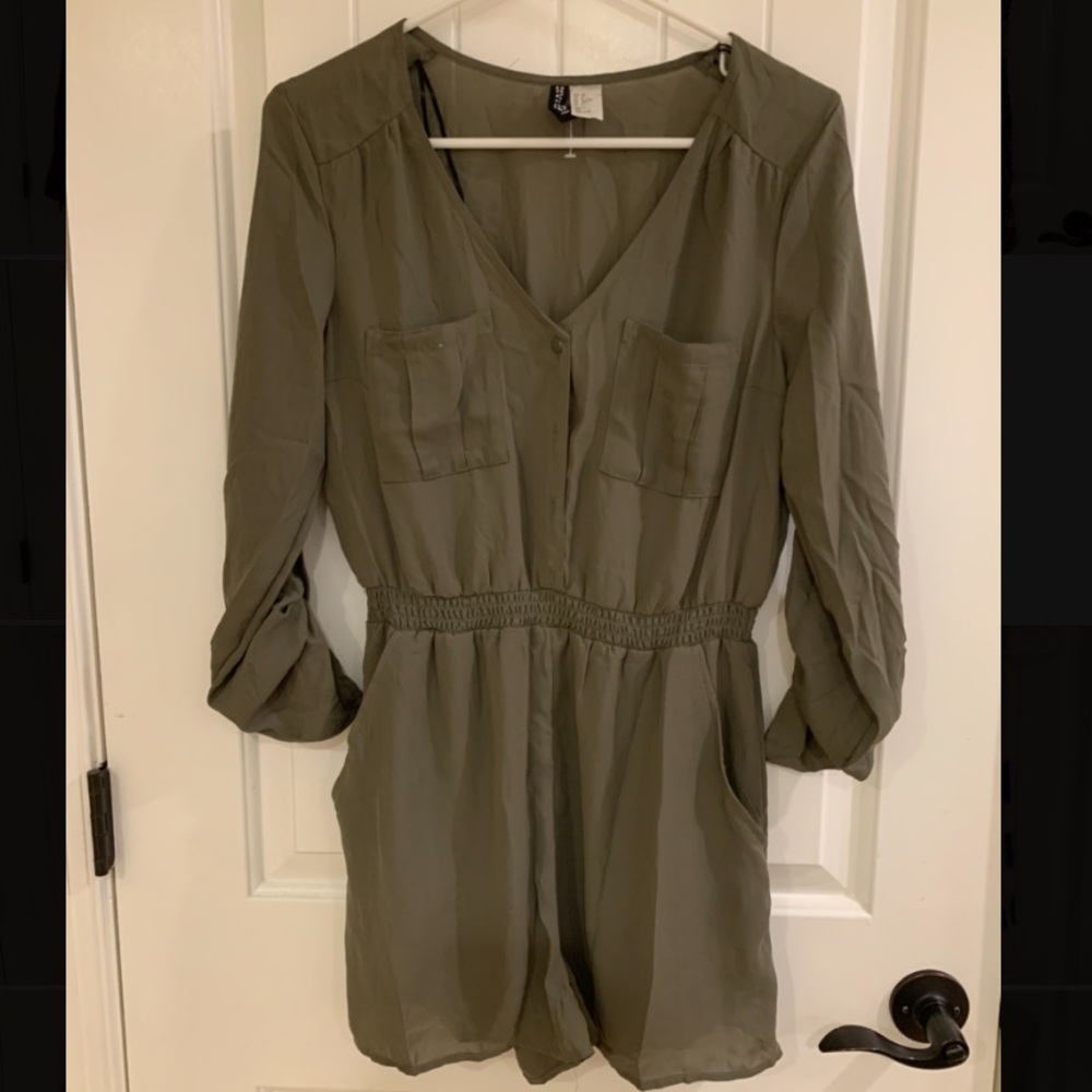 H&M army green romper